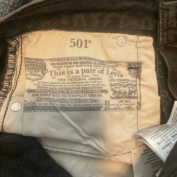 Levi’s 501 distressed black denim shorts - women’s size 25 NWOT - Picture 7 of 7